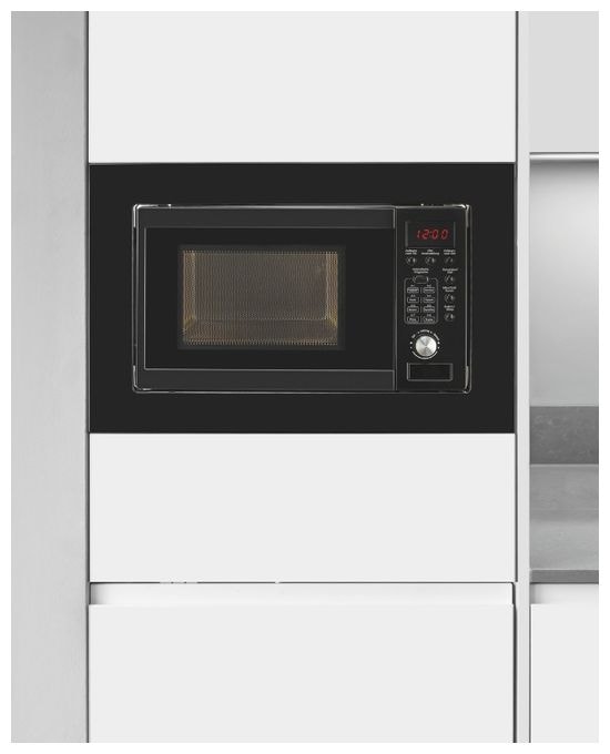 Einbau-Mikrowelle 800 W Größe: klein 5 Stufen Grill (Schwarz) EMW20.1G 