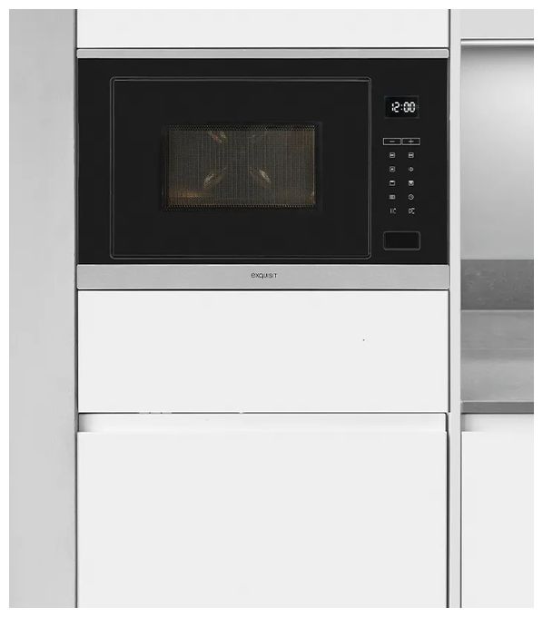 Einbau-Mikrowelle 1200 W Größe: mittel 10 Stufen Grill (Edelstahl) EMW25-G-020 