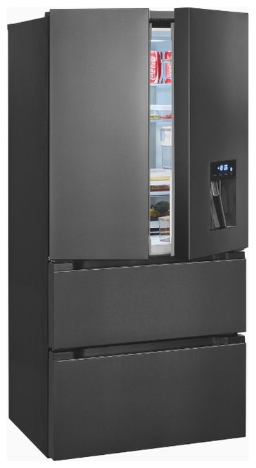 Side-by-Side Kühl-/ Gefrierkombination French Door 323 l / 183 l 307 kWh NoFrost 1830 mm x 836 mm  FD490-160-WS-202E (Grau) 