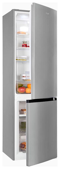 182 l / 71 l Kühl-Gefrierkombi freistehend NoFrost 141 kWh Jahr  KGC265-70-NF-040C (Edelstahl) 