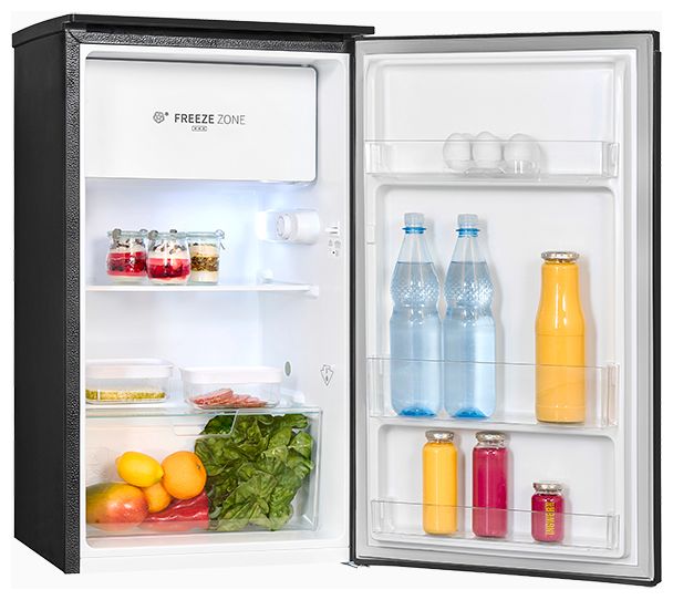 82 l / 75 l Tischkühlschrank EEK: E 125 kWh Jahr  KS117-3-010E (Schwarz) 