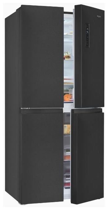 Side-by-Side Kühl-/ Gefrierkombination 271 l / 150 l 182 kWh NoFrost 1800 mm x 795 mm (Anthrazit, Edelstahl) MD425-150-040C 