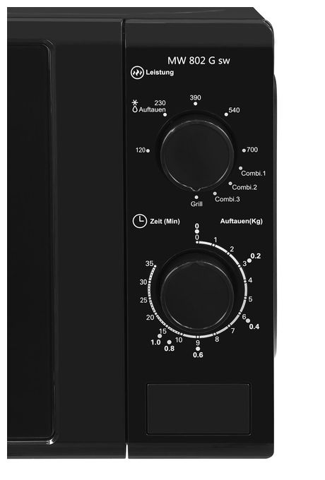 Standgeräte Solo 700 W Größe: klein 5 Stufen Grill  MW802 (Schwarz) 