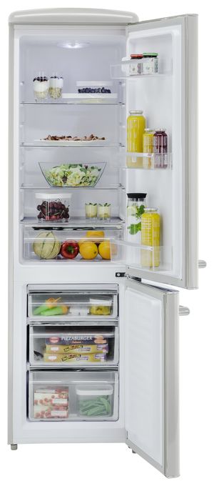 181 l / 63 l Kühl-Gefrierkombi freistehend 201,85 kWh Jahr  RKGC250-70-H-160E (Grau) 
