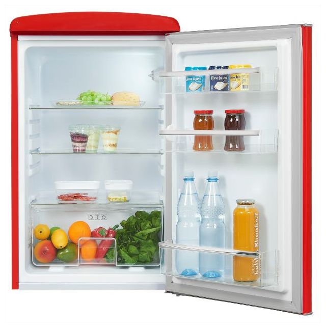 122 l Tischkühlschrank EEK: E 89 kWh Jahr  RKS120-V-H-160E (Rot) 