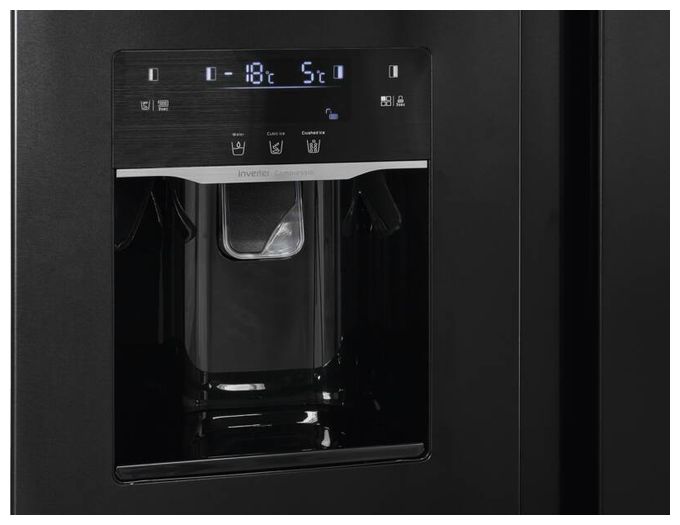Side-by-Side Kühl-/ Gefrierkombination 344 l / 169 l 306 kWh NoFrost 1775 mm x 910 mm  SBS520-CF-040E (Schwarz) 