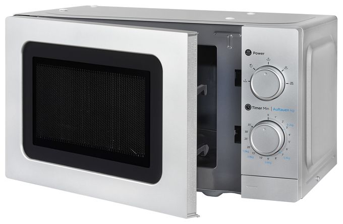 Freistehende Mikrowelle 1050 W Größe: klein 5 Stufen  WP700J17-3si (Silber) 