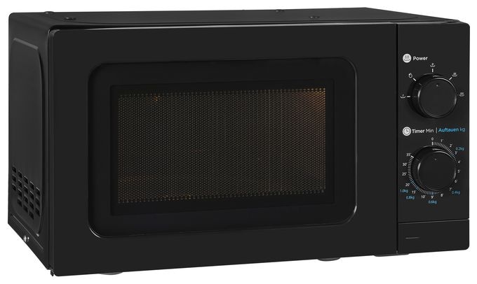 Freistehende Mikrowelle 1050 W Größe: klein 5 Stufen  WP700J17-3sw (Schwarz) 