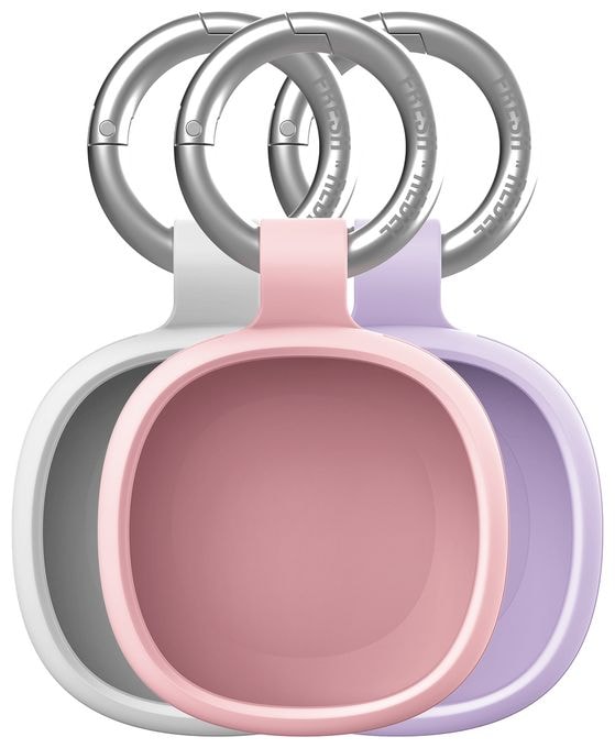 Apple Find My, Google's Find Hub (Weiß, Pink, Violett) 185816 Schlüsselfinder 4er Set 