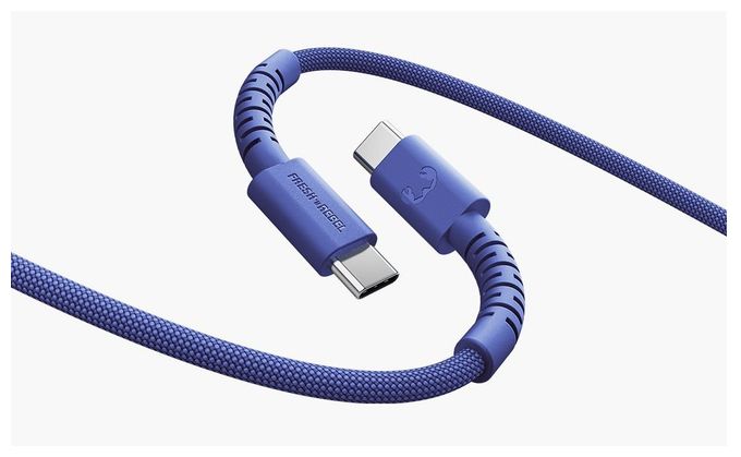 Stecker Rundkabel USB C auf USB C bis 100 W 2 m  2CCC201TB (Blau) 