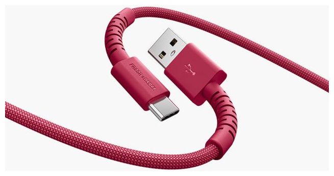 Stecker Rundkabel USB A auf USB C bis 18 W 2 m  2UCC201BR (Rot) 