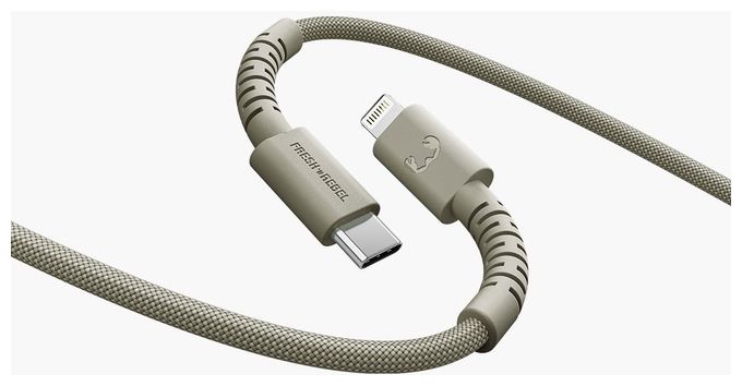Stecker Rundkabel Lightning auf USB C 2 m  FlexWave (Grün) 
