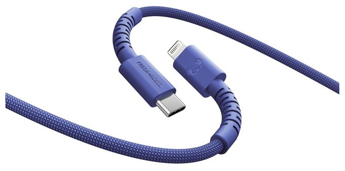 Stecker Rundkabel Lightning auf USB C 2 m  FlexWave (Blau) 