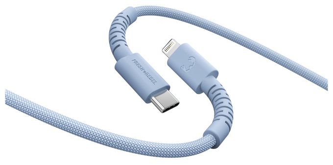 Stecker Rundkabel Lightning auf USB C 2 m  FlexWave (Blau) 