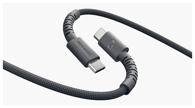 Stecker Rundkabel USB C auf USB C bis 60 W 3 m  FlexWave (Schwarz) 