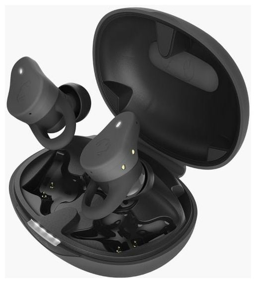 In-Ear Bluetooth Kopfhörer kabellos 9 h Laufzeit IP57  Twins Rush (Grau) 