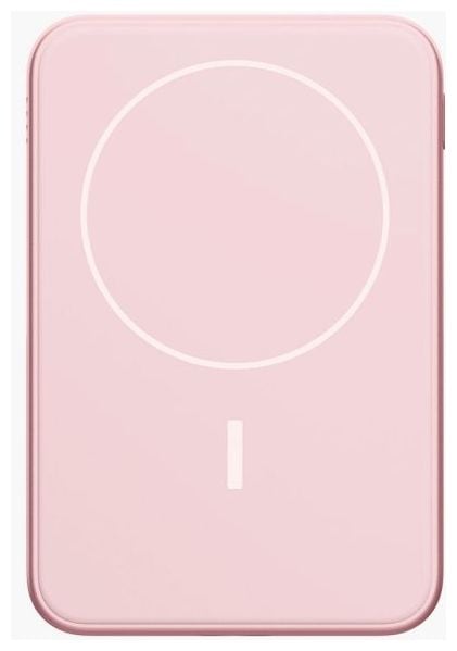 5000 mAh Powerbank USB Typ-C Kabelloses Laden  Wireless Magnetic (Pink) 