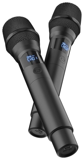 kabellos Microphone set 6.35 mm (1/4")  Wireless Microphone Set (Schwarz) 