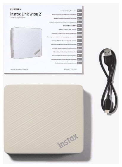 2.4" x 3.9" (6.2x9.9 cm) Foto Drucker 318 x 318 DPI  Instax Link Wide 2 (Beige) 