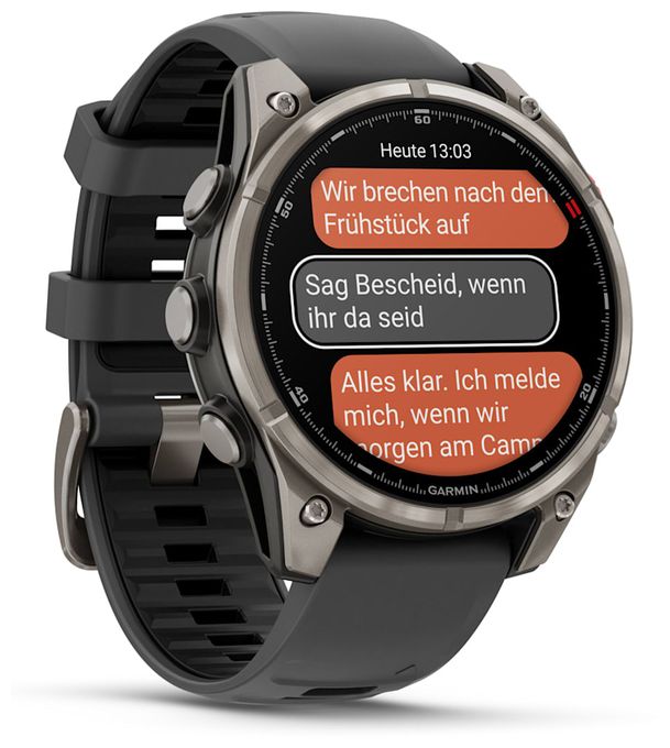 Digital 47 mm Smartwatch Rund 360 h  Fenix 8 Pro (Graphit, Titan) 