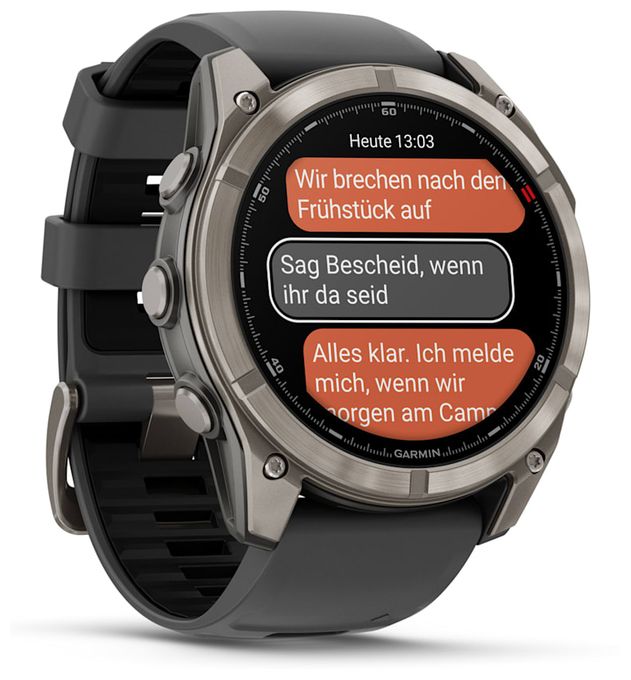 Digital 51 mm Smartwatch Rund 648 h  Fenix 8 Pro (Graphit, Titan) 