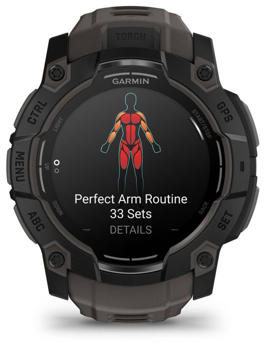 50 mm Smartwatch Rund  Instinct 3 Solar (Schwarz) 