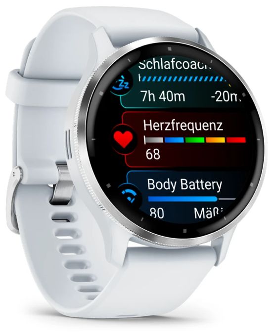 Digital 45 mm Smartwatch Rund  Venu 3 (Silber, Weiß) 