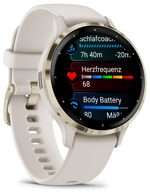 Digital 41 mm Smartwatch Rund  Venu 3S (Gold, Elfenbein) 