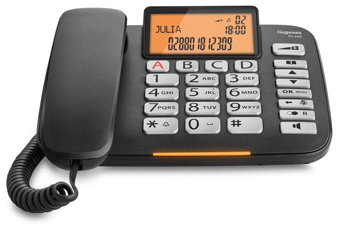 Analoges Telefon  DL580 (Schwarz) 