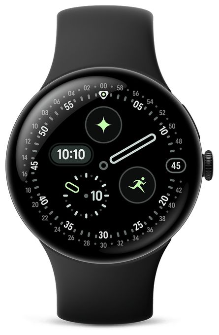 45 mm S/L Smartwatch Rund IP68 72 h 320 ppi 4G  Pixel Watch 4 (Schwarz) 