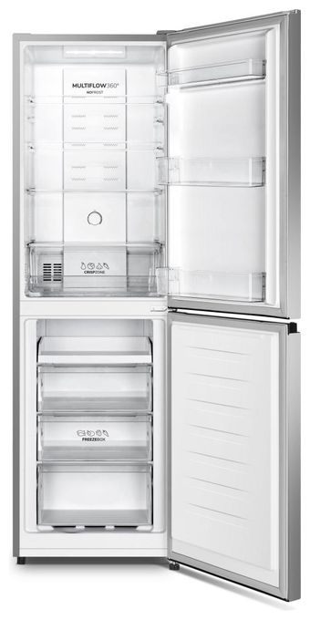 171 l / 85 l Kühl-Gefrierkombi freistehend 184 kWh Jahr  NRK418DCS4 (Grau, Metallisch) 