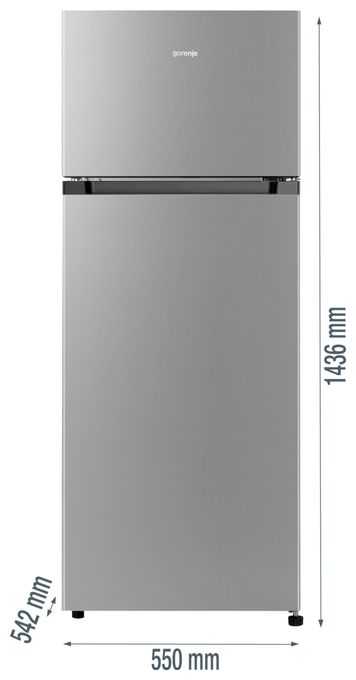 165 l / 41 l Kühl-Gefrierkombi freistehend 141 kWh Jahr  RF414DPS4SI (Grau) 