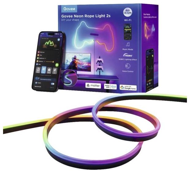 Intelligente Wandleuchte 4000 mm Multi 120180 Neon Rope Light 2s 
