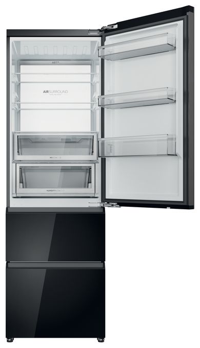 247 l / 137 l Kühl-Gefrierkombi freistehend NoFrost 222 kWh Jahr  CST9619DNGBW (Schwarz) 