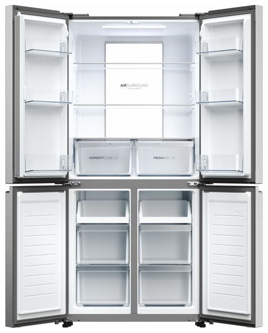 Side-by-Side Kühl-/ Gefrierkombination 311 l / 156 l 226 kWh NoFrost 1815 mm x 833 mm  HCR7818DNMM (Edelstahl) 