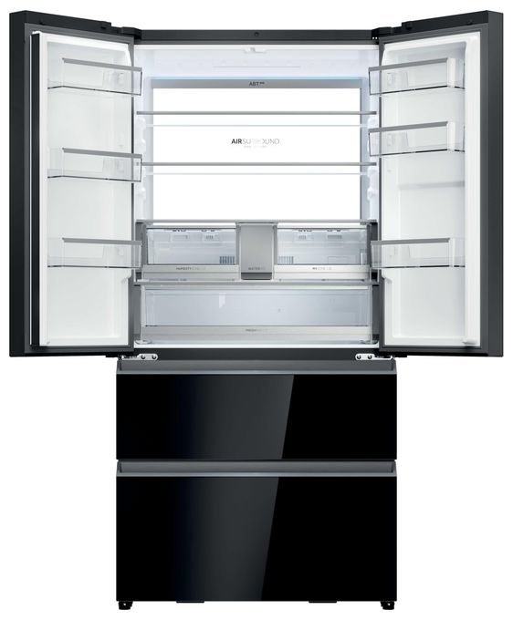 Side-by-Side Kühl-/ Gefrierkombination 449 l / 254 l 293 kWh NoFrost 1900 mm x 905 mm  HFR79F19DFGB (Schwarz) 