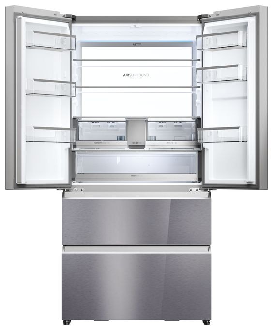 Side-by-Side Kühl-/ Gefrierkombination 449 l / 254 l 365 kWh NoFrost 1900 mm x 905 mm  HFR79F19EFGK (Edelstahl) 