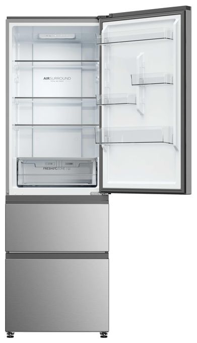 235 l / 125 l Kühl-Gefrierkombi freistehend NoFrost 173 kWh Jahr  HTR3618CNMG (Silber) 