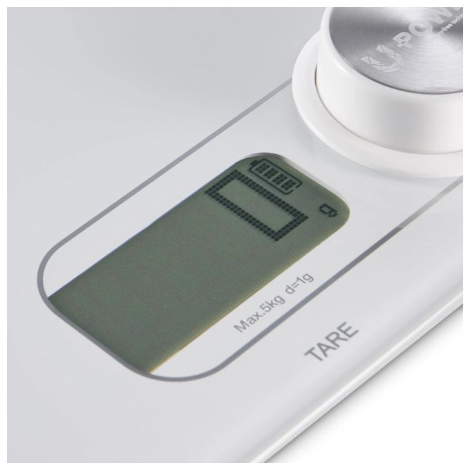 Elektronische Küchenwaage bis 5 kg Genauigkeit 1 g  002912 (Weiß) 