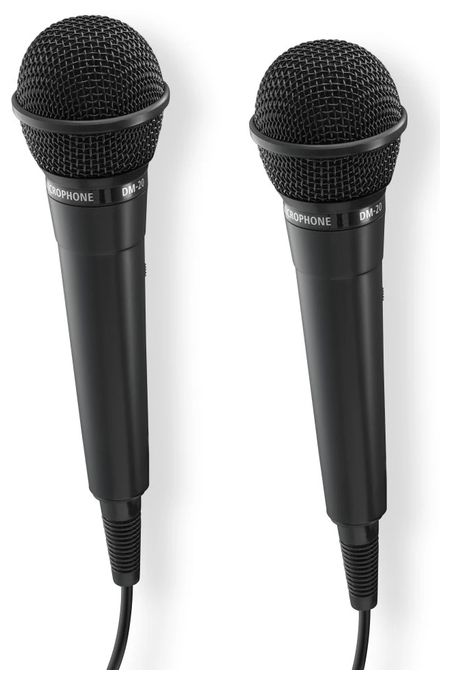 Kabelgebunden  046002 Karaoke Kabelgebunden Karaoke-Mikrofon 3,5 mm (1/8")  Schwarz (Schwarz) 