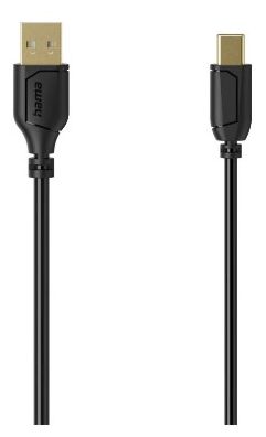 0,48 Gbit/s Rundkabel USB A auf USB C 0,75 m  074265 (Schwarz) 