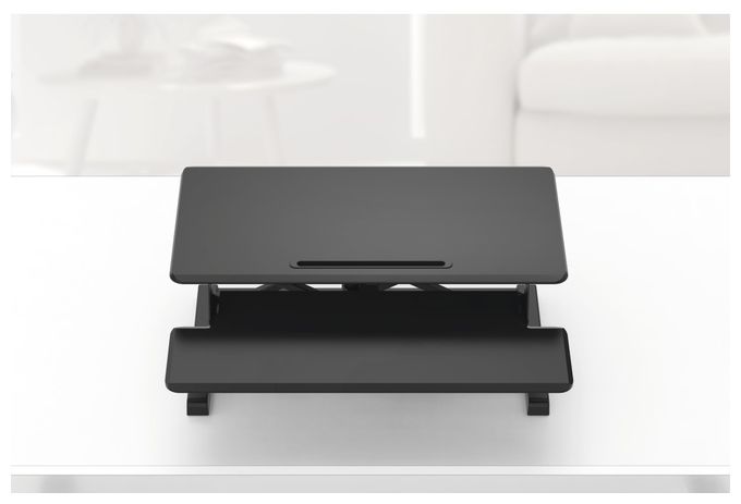 bis 15 kg  095825 Schreibtischaufsatz höhenverstellbar (Schwarz) 
