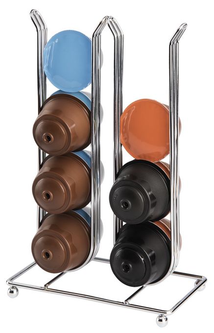  111227 Kaffee-Kapselständer Pilastro für Dolce Gusto 16 Kapseln (Chrom) 