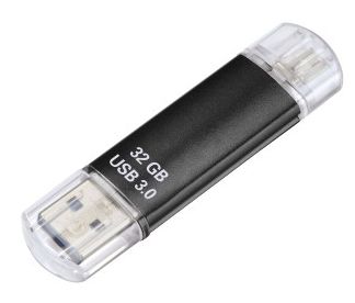 USB Type-A / Micro-USB Stick 32 GB  123999 Laeta Twin (Schwarz) 