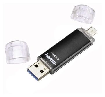 USB Type-A / Micro-USB Stick 128 GB  124001 Laeta Twin (Schwarz) 
