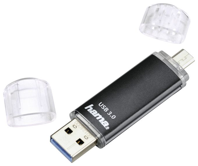 USB Type-A / Micro-USB Stick 128 GB  181099 Laeta Twin (Schwarz) 