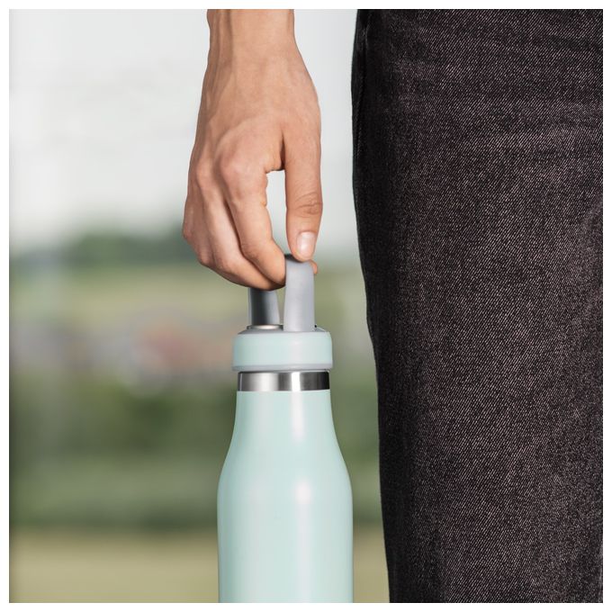 Edelstahl  181587 Isolierflasche 0,5l (Blau, Edelstahl) 