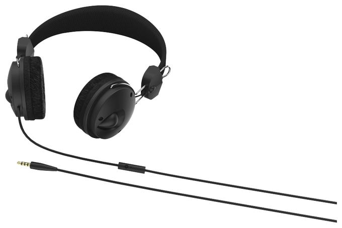 Ohraufliegender Kopfhörer Kabelgebunden  184016 Fun4Phone (Schwarz) 