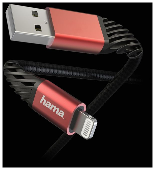 Stecker Lightning auf USB A 1,5 m  187217 Extreme (Schwarz, Rot) 