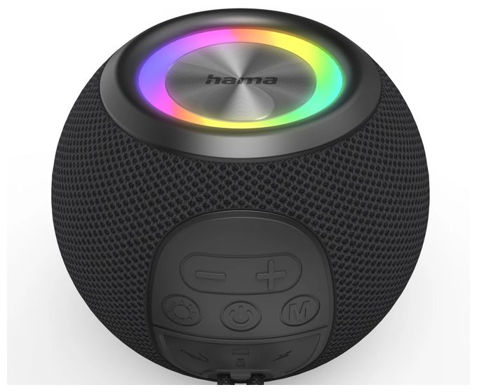 5 W Bluetooth Lautsprecher Laufzeit bis 10 h  188237 Ball Shape (Schwarz) 